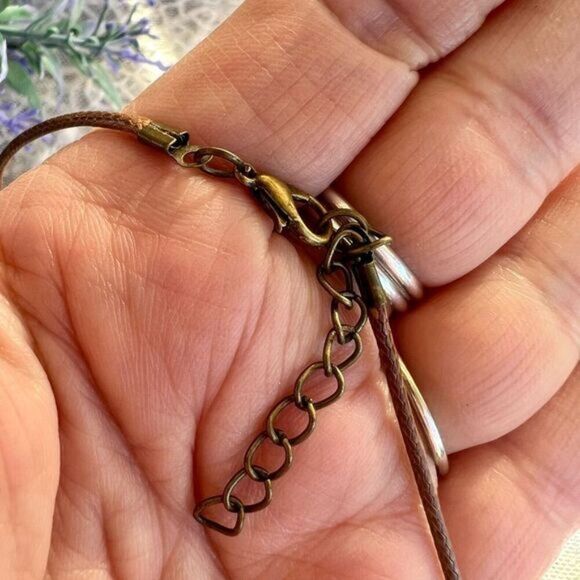 Marbled Pink Sparkle Heart Pendant Necklace - Picture 6 of 8